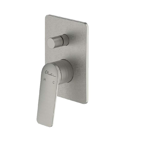 Oliveri Paris Wall Mixer W/Diverter Brushed Nickel PA101500BN (4646983041084)