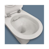 Fienza Delta Care 800 White Toilet Suite S Trap 90-280mm White Seat, Raised Button K013WA