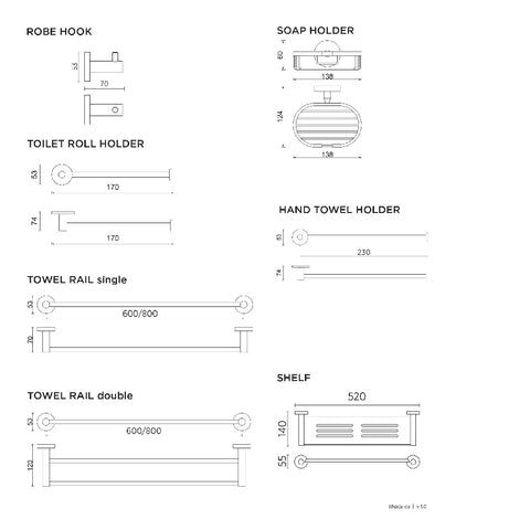Seima Ithaca Robe Hook Matte Black 191931