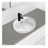 Fienza Reba Semi Inset Basin with 1 Tap Hole White RB4066