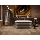 Belbagno Bucciano Freestanding Bath Solid Surface 1675mm Matte Grey BB26161