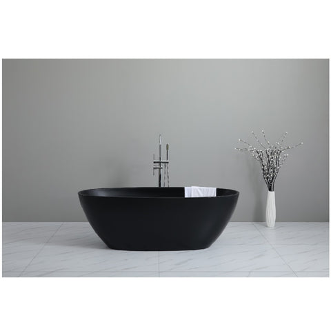 Nia Freestanding Bath 1700x810x590mm (Acrylic) Matte Black PBK-STBT1700MB