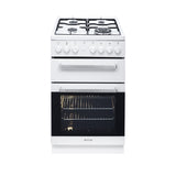 Artusi Oven 54cm Upright Gas Ctop Electric Upper Oven Main Gas Cooker Flame Failure White AFGG54EG (4615429423164)