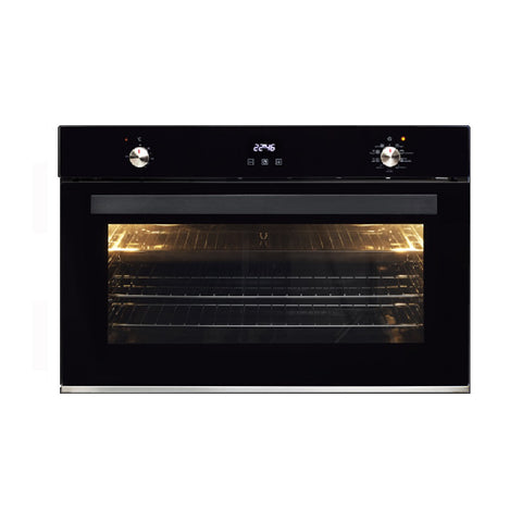 Artusi Oven 90cm Electric Built in W/ 9 Functions Glass Black AO960B (4615430111292)