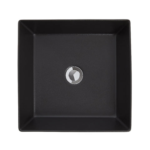 Johnson Suisse Venezia Square Basin Graphite (Includes Pop Up Waste) JBSV038G.PW6