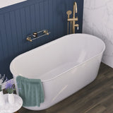 Fienza Windsor Acrylic Freestanding Bath 1500mm Gloss White FR72-1500