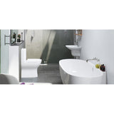 Belbagno Palermo 1650mm Back to Wall Freestanding Bath Acrylic White BB1618