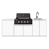 Euro Alfresco Outdoor Kitchen Sasha 2.3m long White Cabinetry/20mm Sparkling White Stone Benchtop Free Assembly, Check & Measure* Sasha05