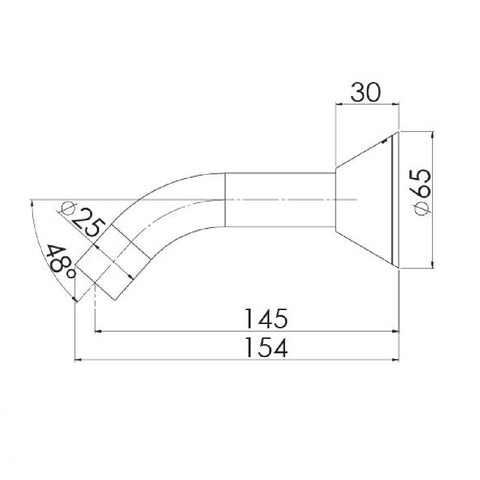 Phoenix Ivy Bath Outlet 150mm Chrome 671 CHR