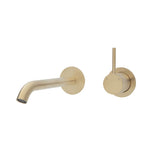 Fienza Kaya Up Wall Basin/ Bath Mixer Set Round Plate 200mm Outlet Urban Brass 228118UB-200 (4705868087356)