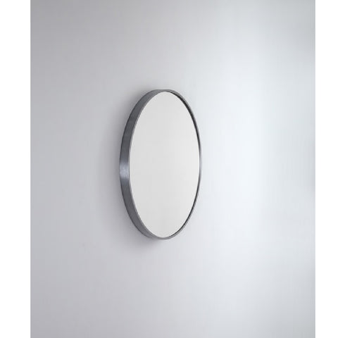 Remer Modern Round Mirror 610x610mm Gun Metal Aluminium Frame MR61-GM