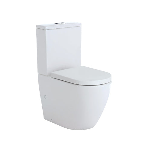 Fienza Koko Toilet Suite White- Chrome Buttons K002B (4689839390780)
