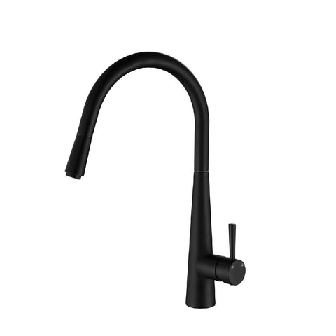 Fienza Hustle Deluxe Goosneck Kitchen Mixer Matte Black 213116MB (4689841356860)