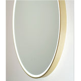 Remer Sphere Mirror Demister LED 600x600mm Brushed Brass Aluminium Frame S60D-BB