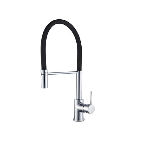 Aquaperla Kitchen Round Sink Mixer Chrome with Black Pull Out Hose CH1034KM (4670902239292)