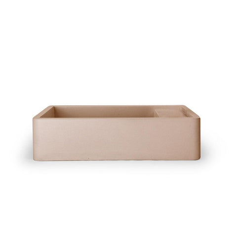 Nood Co Concrete Shelf 01 Basin Surface Mount Pastel Peach (No Taphole/Overflow) SH1-1-WO-0-Pastel Peach-OX