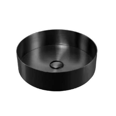 Oliveri Milan Round Basin Counter Top Stainless Steel Black MI71BK