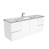 Fienza Fingerpull Calacatta Marble Wall Hung 1500mm Vanity (Single Bowl)SM150FS (4597290270780)