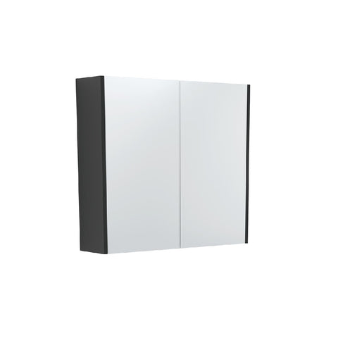 Fienza Mirror Cabinet 750mm Matte Black PSC750B (4689840111676)