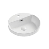 Fienza Reba Semi Inset Basin with 1 Tap Hole White RB4066