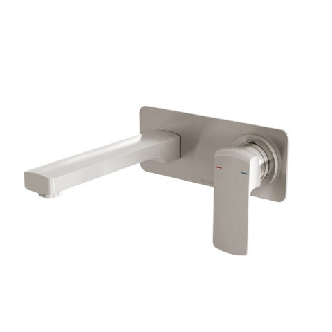 Phoenix Teva Wall Basin / Bath Mixer Set 200mm Brushed Nickel 152-7812-40+150-7811-40 (4659230441532)