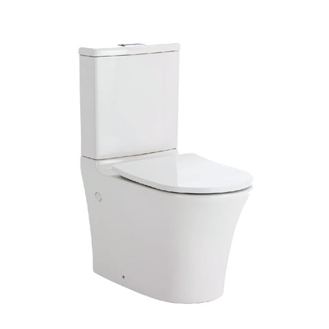 Fienza Toilet Back to Wall Luciana Rimless White- Chrome Buttons K1343A (4689839685692)