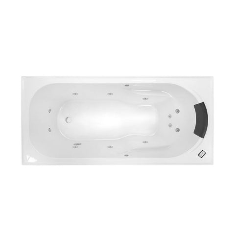 Decina Prima 1800mm Contour Spa Bath 12 Jet White PR1800CNSPAWC