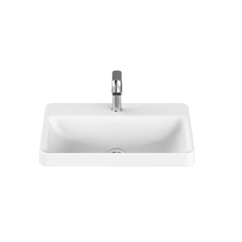 ADP Courage Semi Inset Basin Matte White TOPTCOU5543-TS