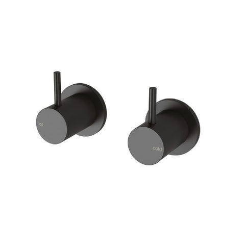 Phoenix Vivid Slimline Wall Top Assemblies 15mm Extended Spindles Matte Black VS067 MB