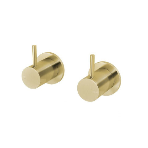 Phoenix Vivid Slimline Wall Top Assemblies 15mm Extended Spindles Brushed Gold VS067-12