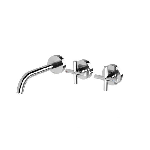 Phoenix Vivid Slimline Plus Wall Basin / Bath Hostess Set 180mm Outlet Chrome 119-1125-00