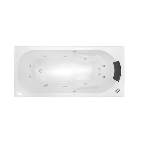 Decina Modena 1520mm Contour Spa Bath 12 Jet White MO1510CNSPAWC