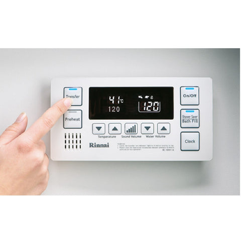 Rinnai Deluxe Bathroom Water Controller White BC100V1W