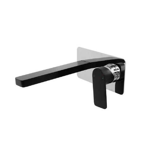 ADP Cosmopolitan Wall Basin Mixer Chrome/Matte Black JTAPWBCOSBK