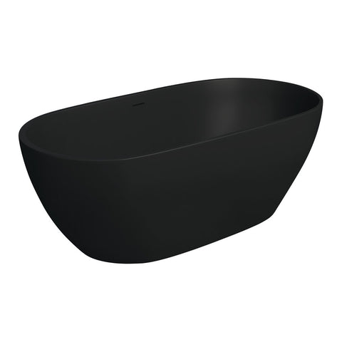 Fienza Luciana 1500 Matte Black Stone Bath ST11-B