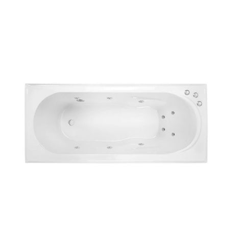 Decina Adatto 1510mm Santai Spa Bath 10 Jet White AD1510SAN10JW