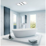 IXL Bathroom Lighting Premium Tastic Luminate Dual Heater, Fan & Light Silver Fascia 32412