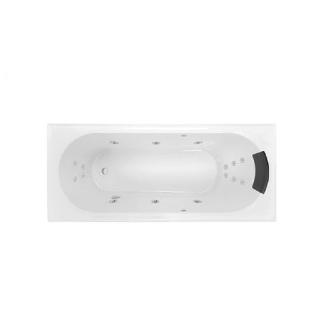 Decina Turin 1790mm Dolce Vita Spa Bath 16 Jet White TU1790DVSPAWC