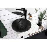 ADP Venus Ceramic Semi Inset Basin Matte Black TOPCVENBK