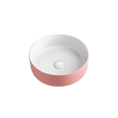 ADP Margot Above Counter Basin Matte White Inside Matte Pink Outside TOPCMAR360PW