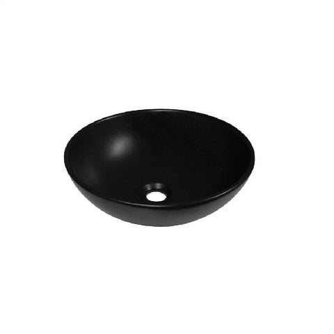 ADP Solar Ceramic Vessel Basin Matte Black TOPCSOLBK