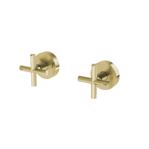 Phoenix Vivid Slimline Plus Wall Top Assemblies 15mm Extended Spindles Brushed Gold 119-0670-12