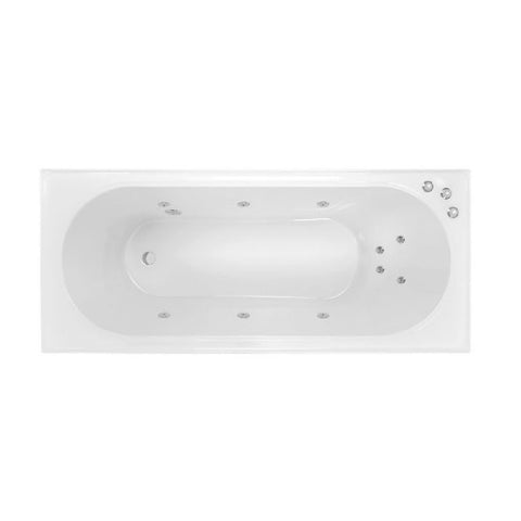 Decina Turin 1790mm Santai Spa Bath 10 Jet White TU1790SAN10JW