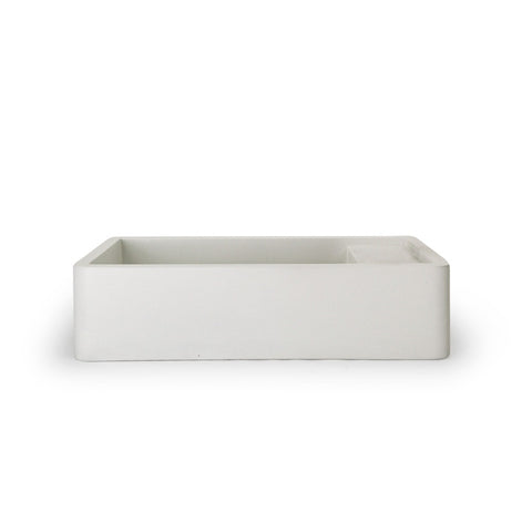 Nood Co Concrete Shelf 01 Basin Surface Mount Ivory (No Taphole/No Overflow) SH1-1-NO-0-Ivory