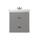 Turner Hastings Stafford 62 x 50 White Vitreous China Wash Basin & Taupe Grey Two Drawer Wall Hung Vanity 1 Taphole ST624WHV-TG1