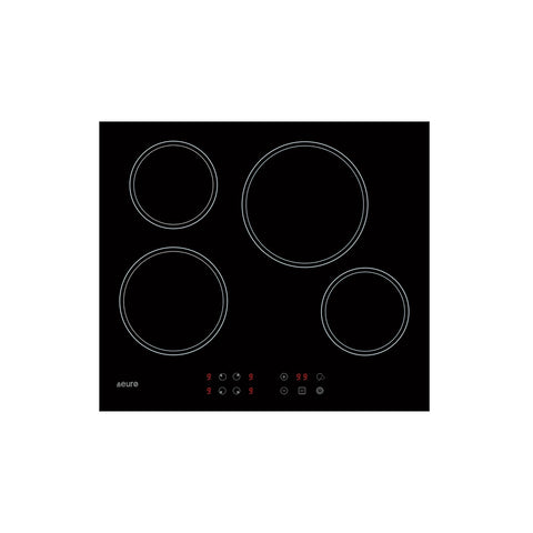 Euro Appliances Cooktop 60cm Ceran Touch Electric Black ECT60CR