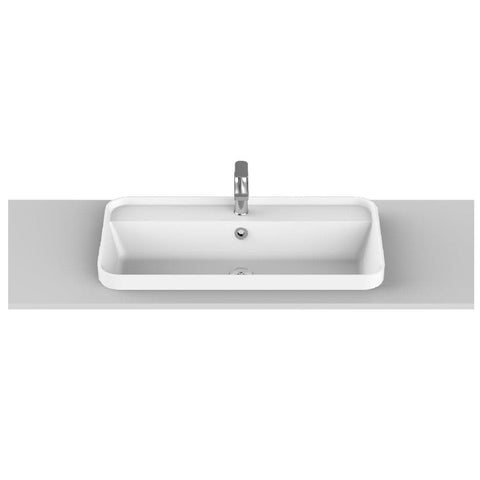 ADP Miya 750 Semi Inset Basin White Gloss TOPSMIIN75WG