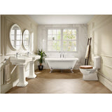 Johnson Suisse Colonial Freestanding Bath White with Chrome Legs JBTC2152.C