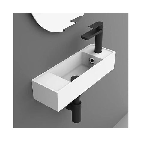ADP Eon Wall Basin 1 Tap Hole Matte White TOPSEON45WM