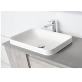 ADP Pride Semi Inset Basin Matte White TOPTPRI5537-TS